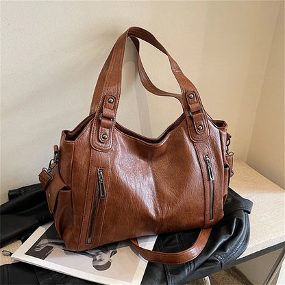 Vintage Women's Handbag - Large Shoulder &amp; Crossbody Tote Bag 