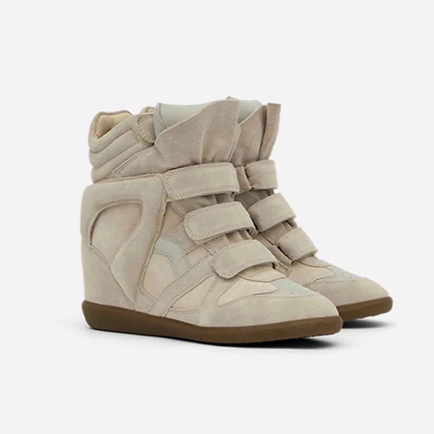 Baskets montantes femme face scratch fermeture cuir véritable casual sport 2025