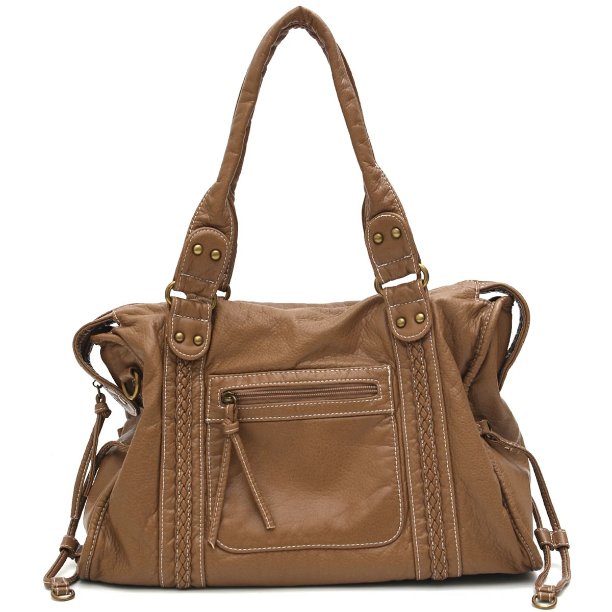 Vanessa tote cocoa aqua vue intérieure