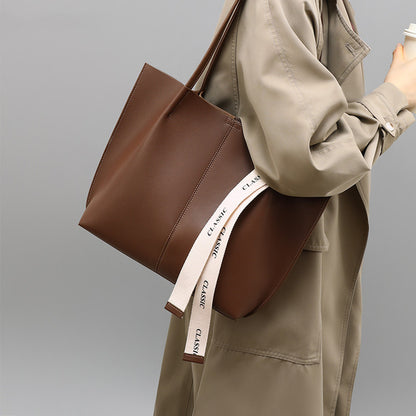 Tote cuir premium vue intérieure