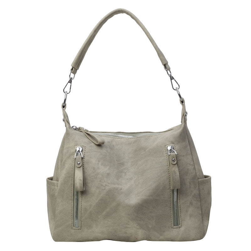 Large Capacity Women's Shoulder Bag - Simple Fashion, Durable PU