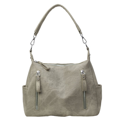 Large Capacity Women's Shoulder Bag - Simple Fashion, Durable PU