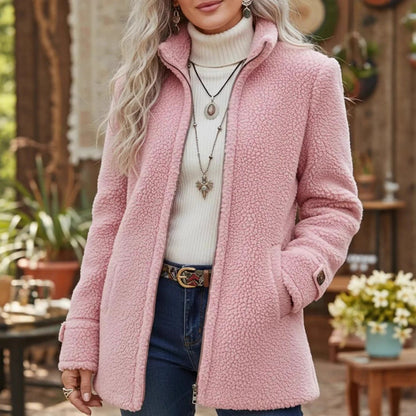 Garance veste détail zip col montant poches