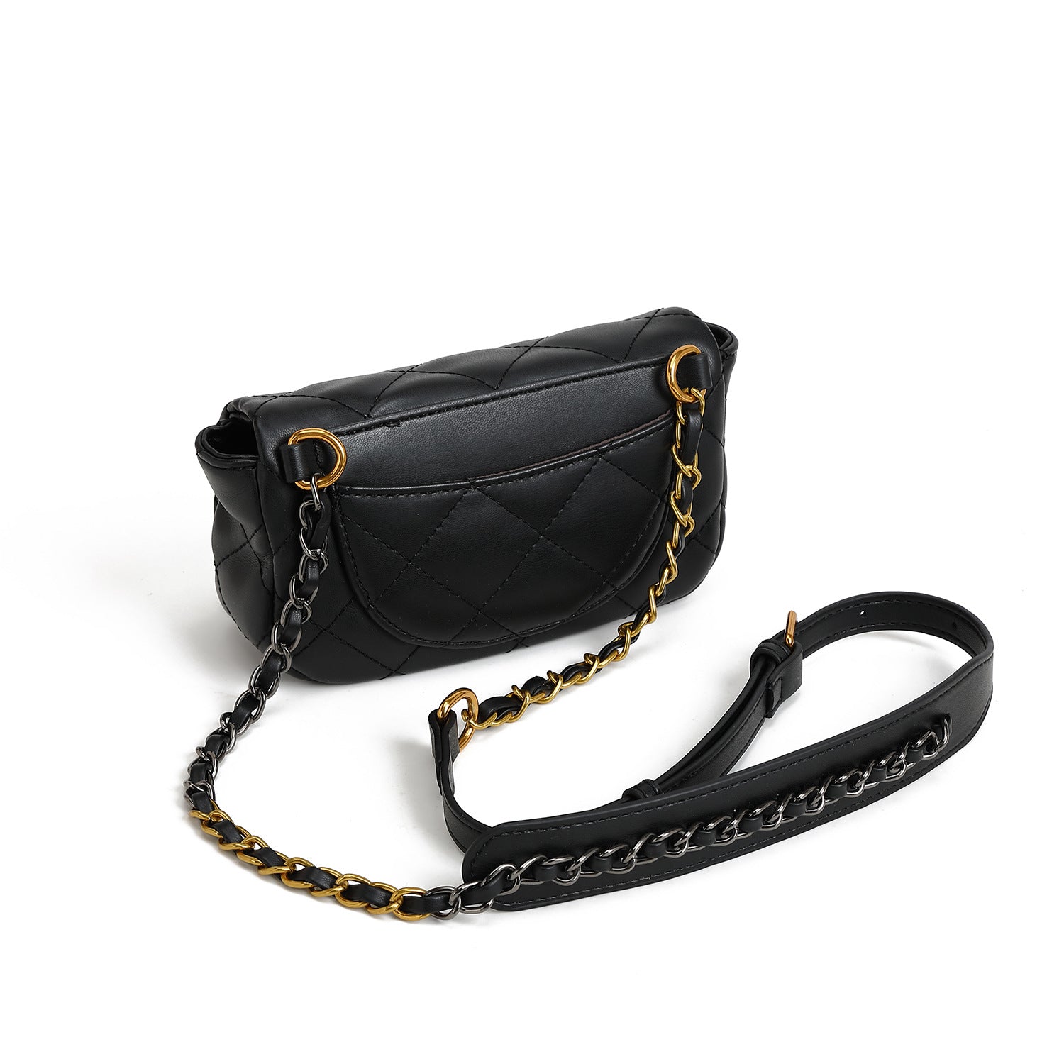 Mini sac carré noir vue intérieure