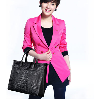 Tote bag cuir croco bordeaux