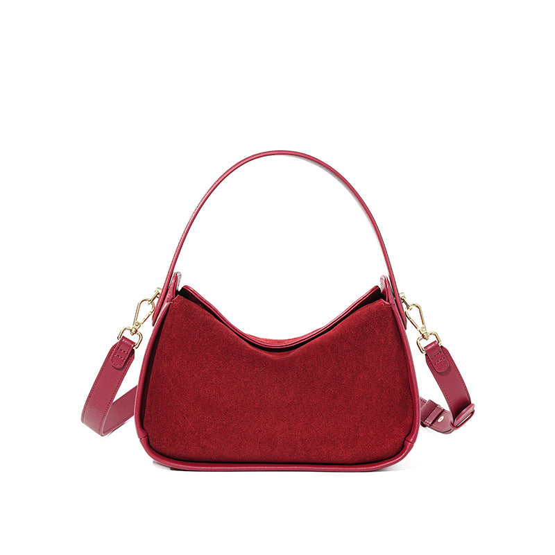 Sac crossbody suède café haut de gamme