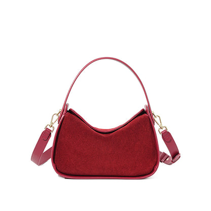 Sac crossbody suède café haut de gamme