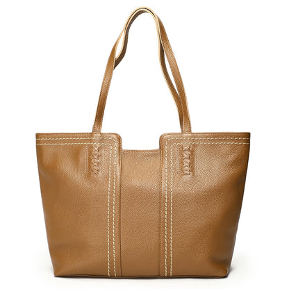 Tote bag cuir véritable vue profil