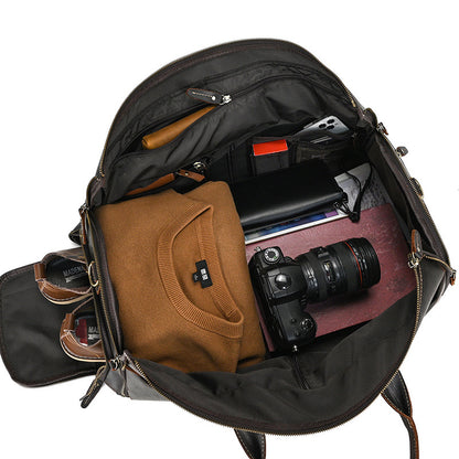 Sac de voyage cuir pliable vue ouverte