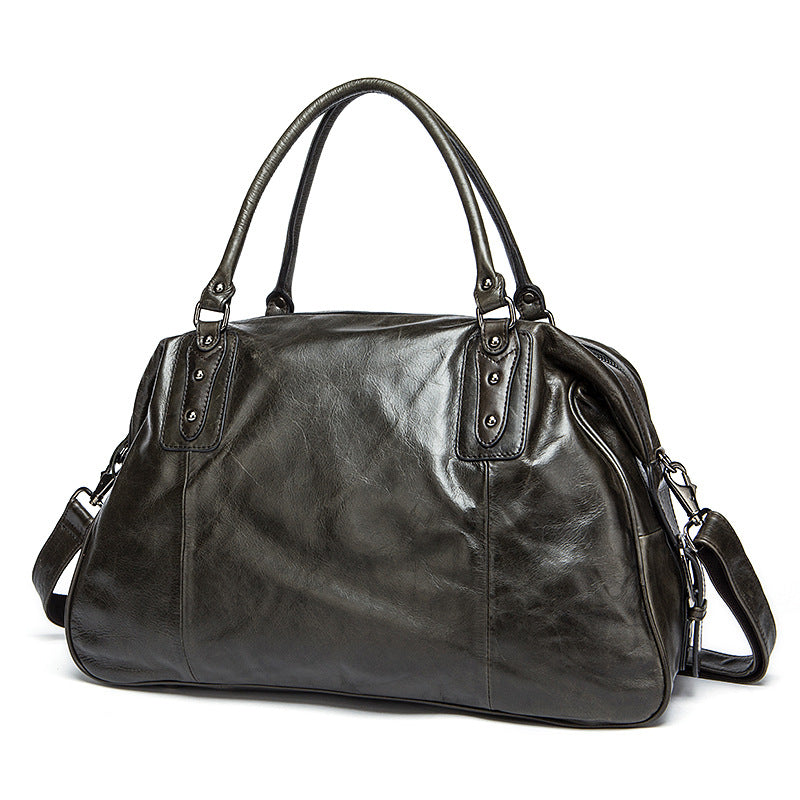 Sac voyage cuir gris