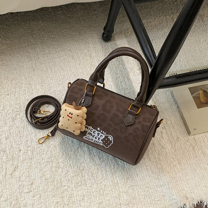 Sac boston texturé café