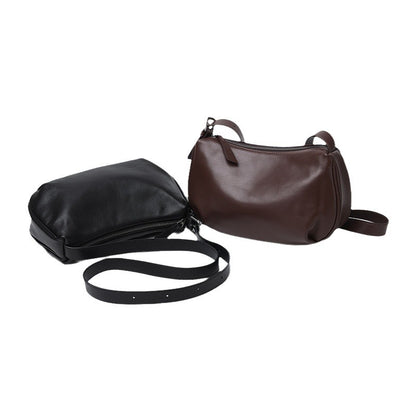 Sac à épaule cuir vachette couture apparente