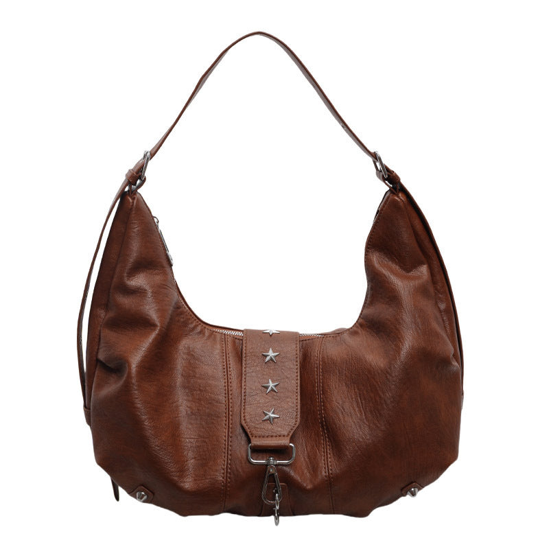 Sac à bandoulière rétro décontracté – Style tendance en cuir PU