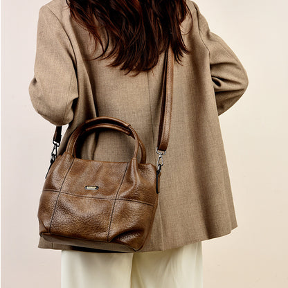 Sac cuir souple détail bandoulière
