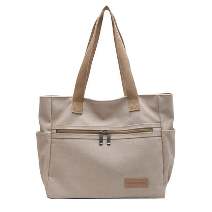 Tote canvas gris contraste Régine Vogalia Paris