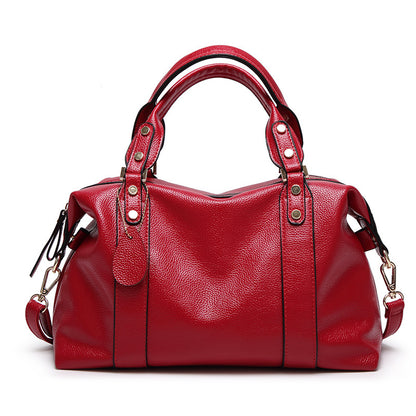 Sac boston rouge rétro