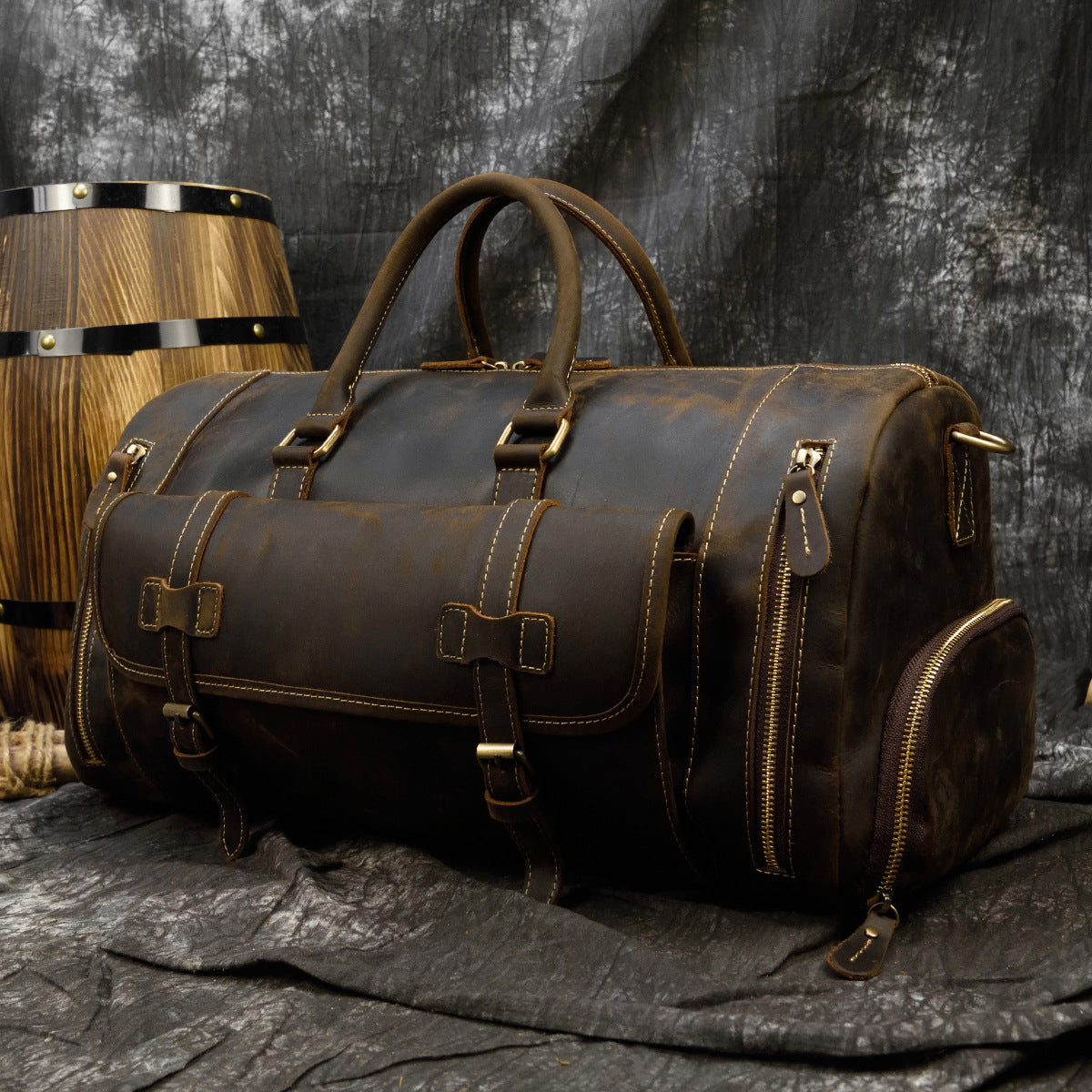 Sac de voyage cuir vachette homme grande taille