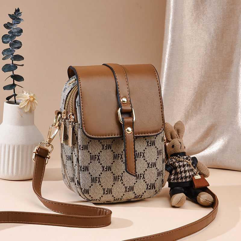 Sac de téléphone portable rétro multicouche pour femme - Vogalia