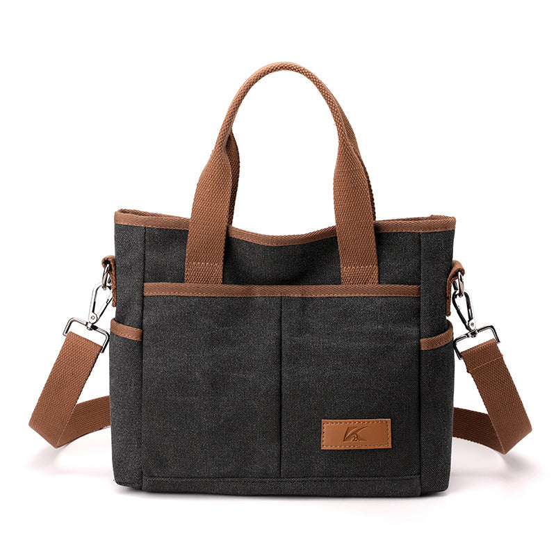Sac canvas gris élégant