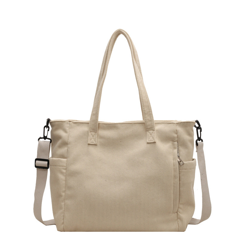 Sac commuter étudiant art beige