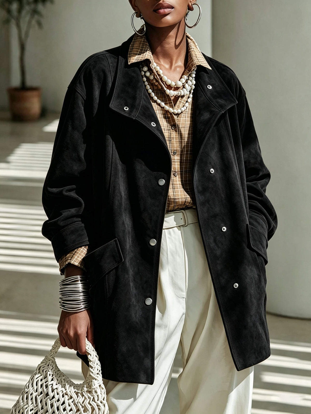 Laurence manteau rose col mandarin