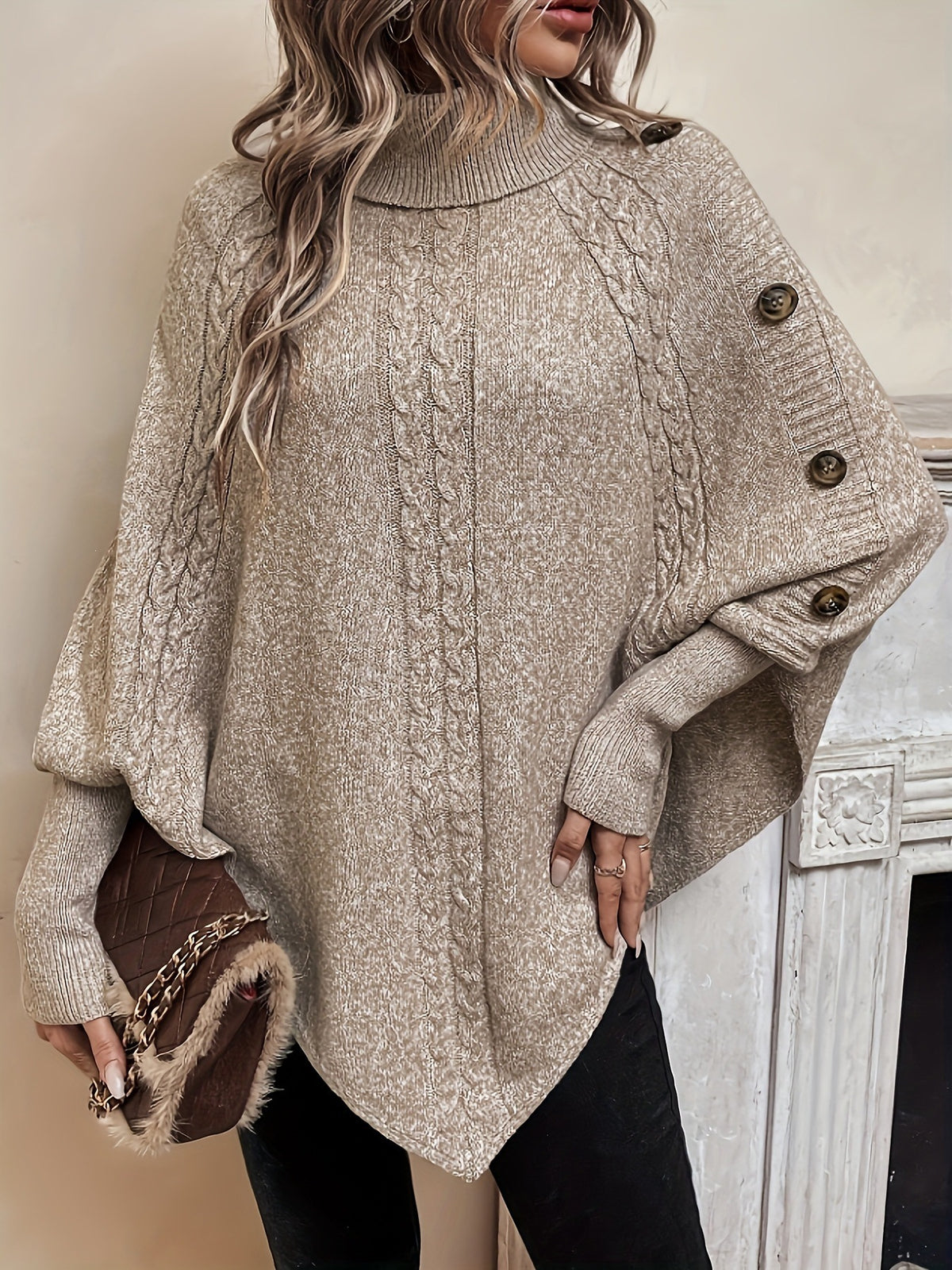 Iris pull bleu mer batwing vue face