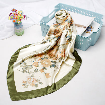 Foulard soie vintage rose