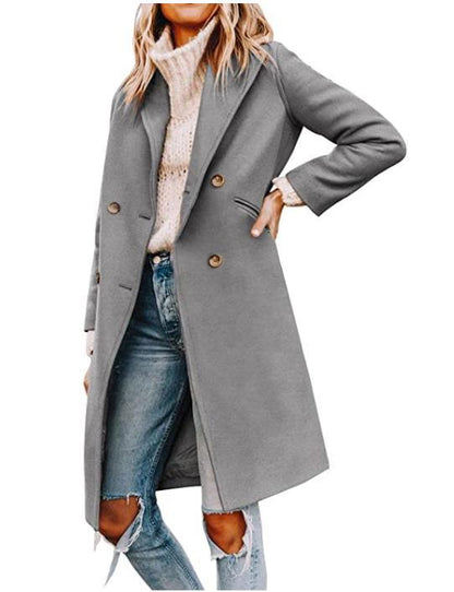 Della manteau détail col fourrure slim