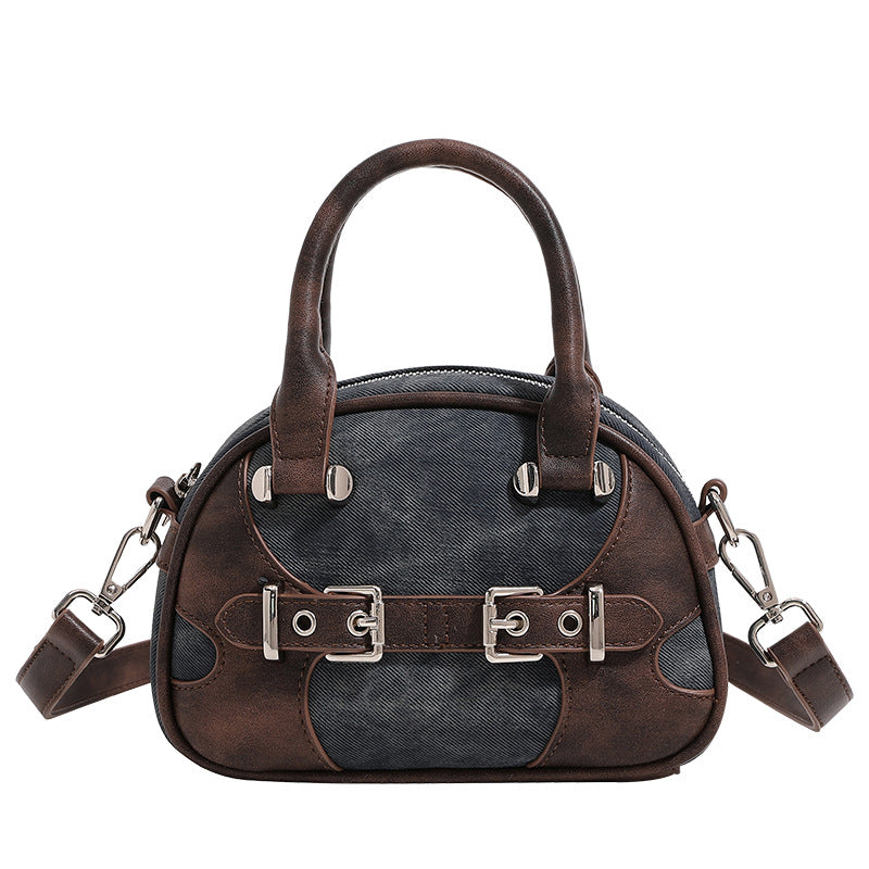 Sac boston niche rétro marron