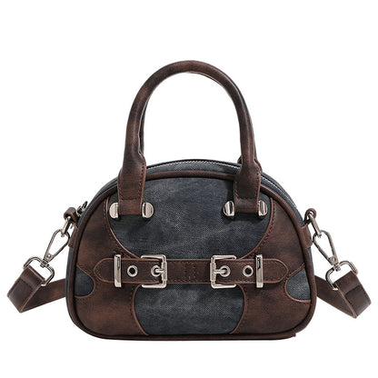 Sac boston niche rétro marron