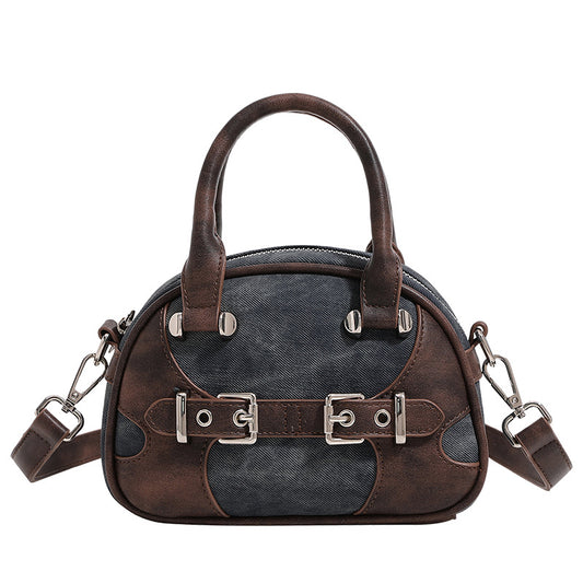 Sac boston niche rétro marron