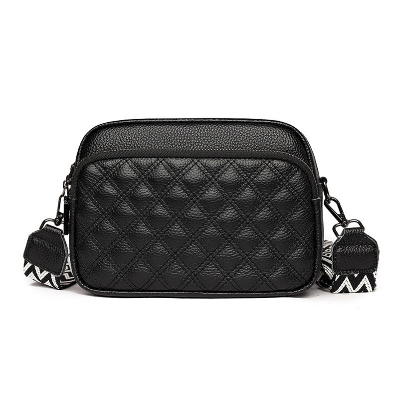 Sac crossbody losange noir matelassé