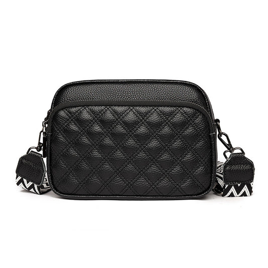 Sac crossbody losange noir matelassé