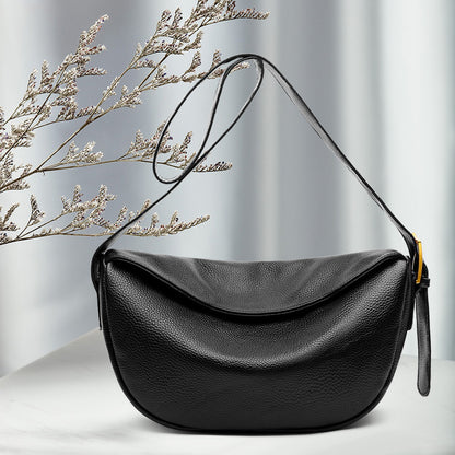 Sac saddle blanc crème cuir véritable élégant minimaliste femme printemps été