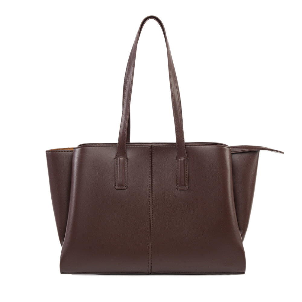 Tote rectangle marron foncé Wilda Vogalia Paris