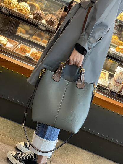 Sac messenger cuir gris éléphant