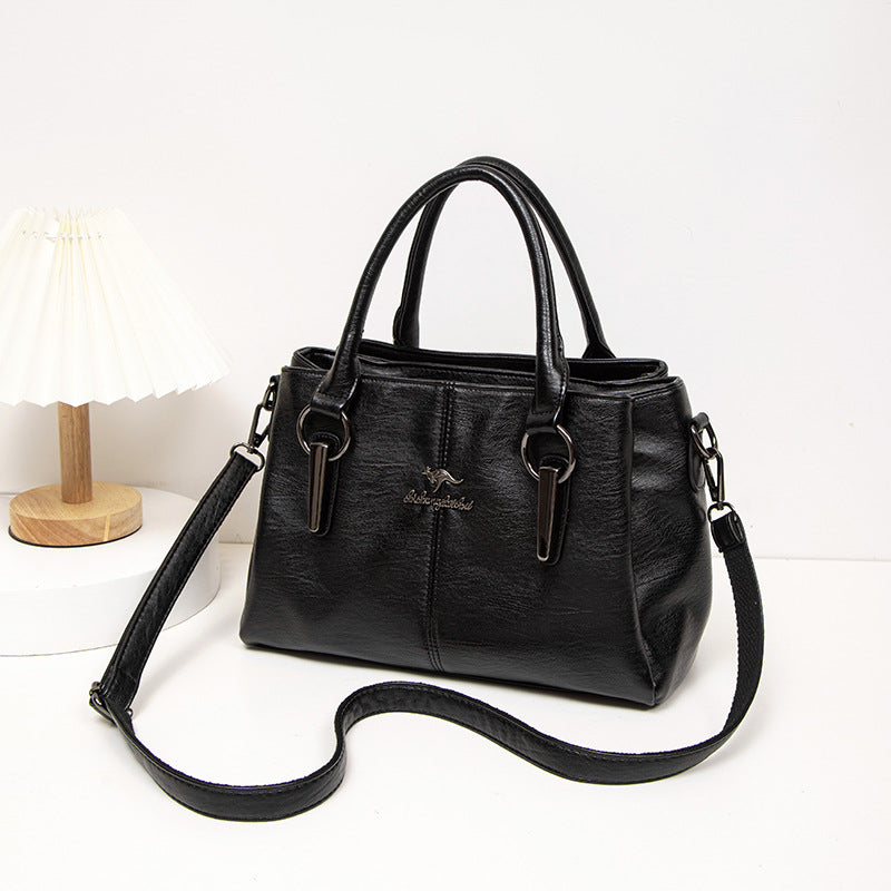 Sac crossbody cuir marron foncé