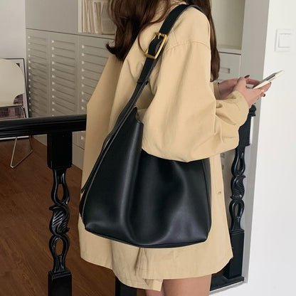 Sac seau épaule marron foncé