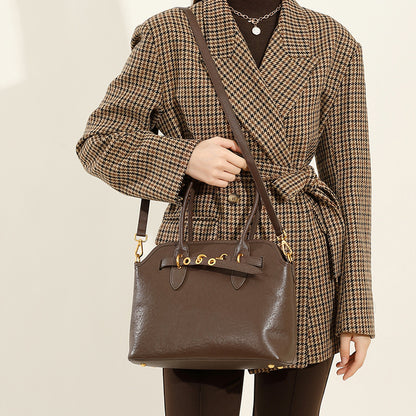 Sac cuir véritable café