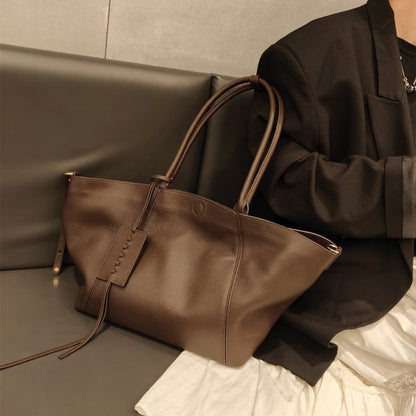 Sac commuter cuir vachette noir