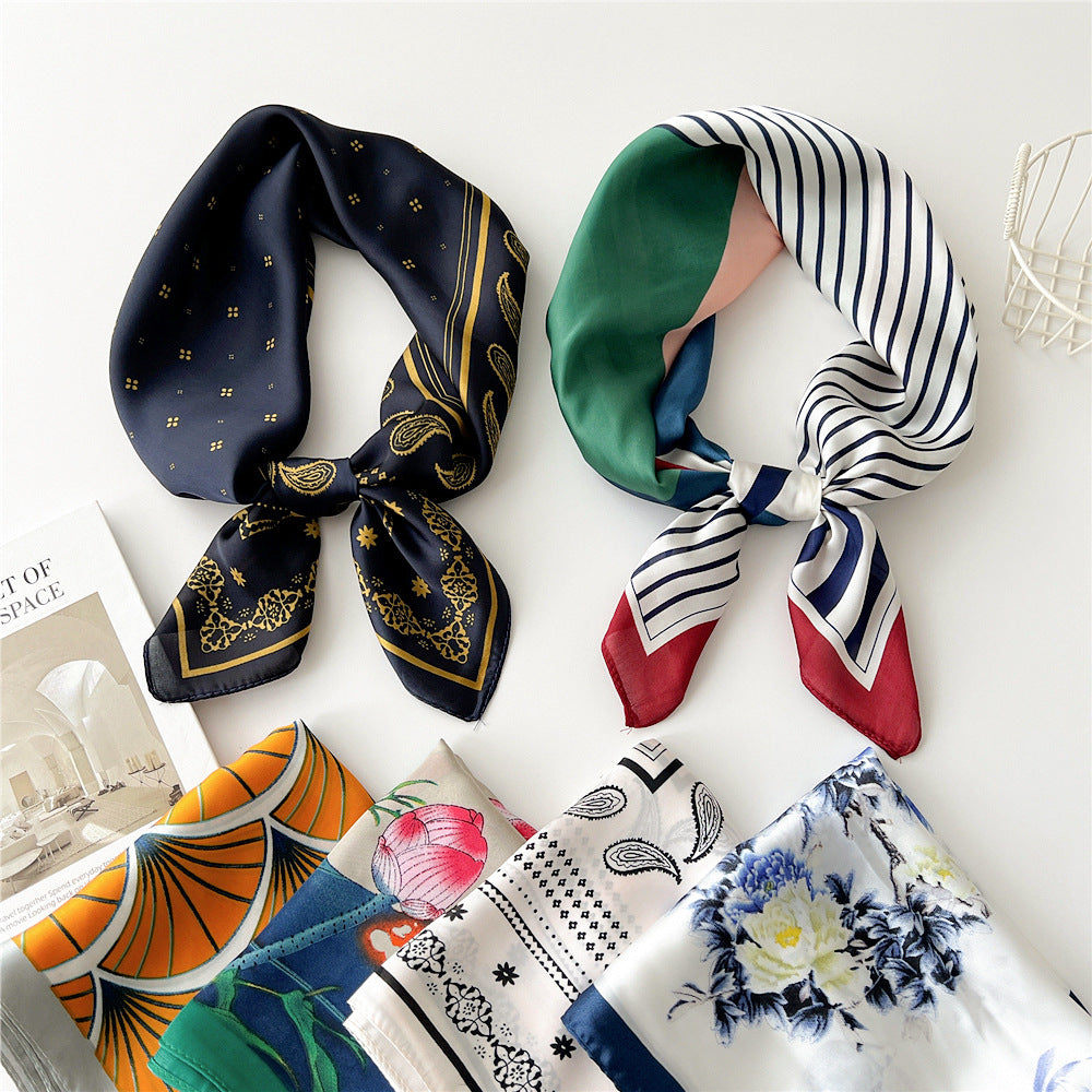 Foulard soie 70cm vue face
