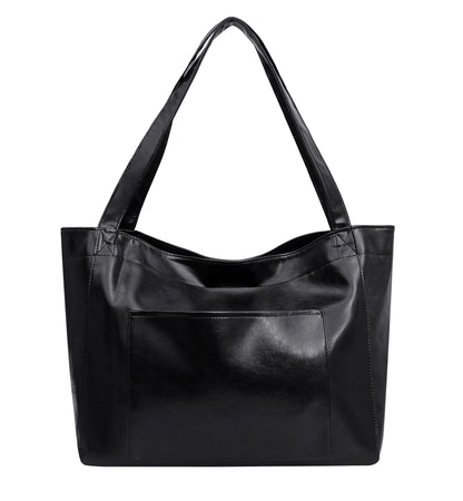 Sac à bandoulière en cuir rétro ciré d’huile – Grande capacité