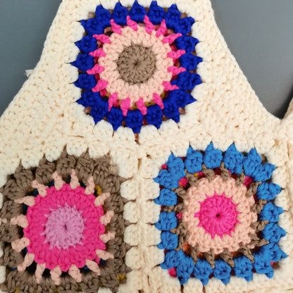 Sac Cabas Crochet Femme en Fil de Coton