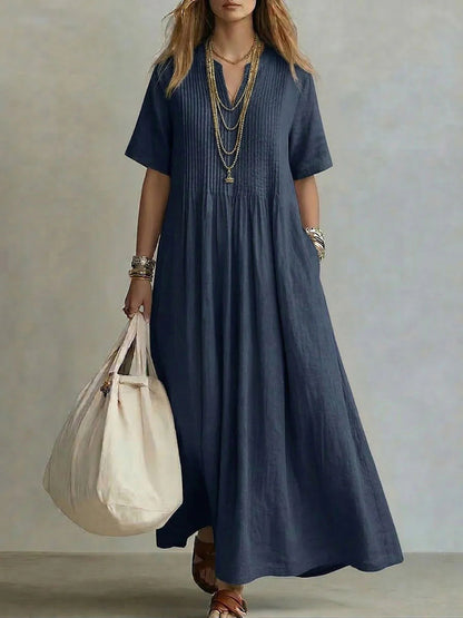 Katia robe bleu clair fluide maxi
