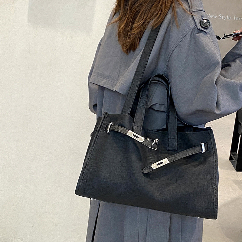 Sac cuir vachette grande capacité vue intérieure