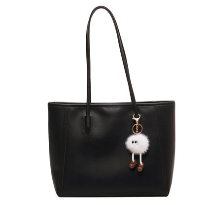 Sac à main femme cuir PU avec pendentif grand format épaule élégant quotidien