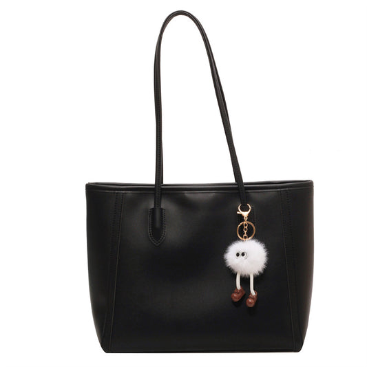 Sac à main femme cuir PU avec pendentif grand format épaule élégant quotidien