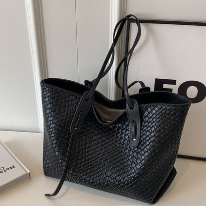 Sac underarm tressé noir PU