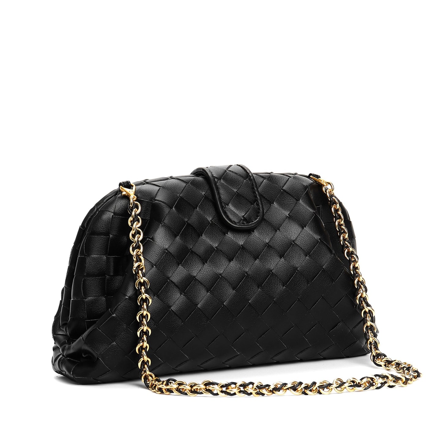Mini sac tressé or pur