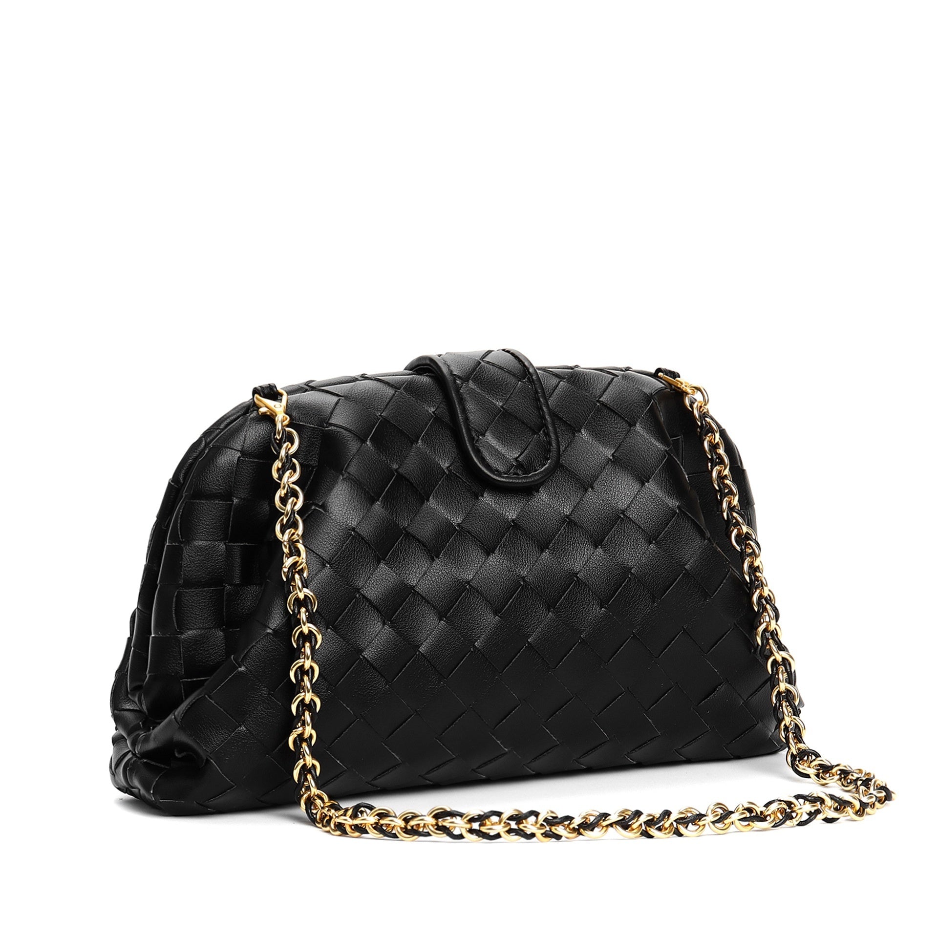 Mini sac tressé or pur